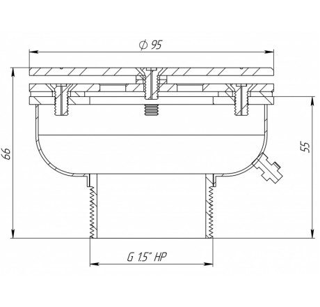 Форсунка донная рассеивающая (AISI 316L)