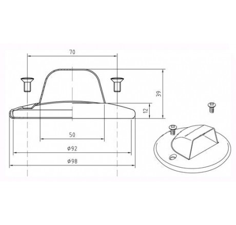 Подающая, направленная форсунка AllFit, 70 мм, НР 1 1/2" (плитка)