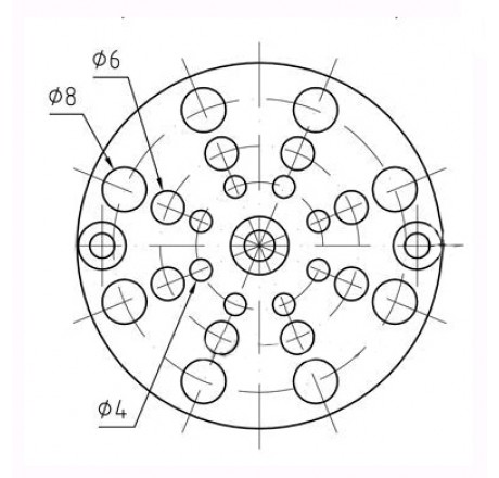 Выпуск переливного лотка d 66 мм,длина 70мм,1 1/2"НР, Hugo Lahme(плитка)