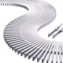 Переливная решетка гибкая прямая (1 модуль) 35x335 мм