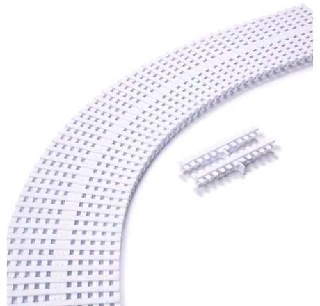 Решетка модульная для изгибов 22x335 мм, белый пластик
