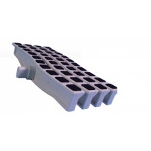 Переливная решетка Emaux DE2725W, антискользящая, черная