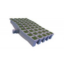 Переливная решетка Emaux DE2725W, антискользящая, зеленая