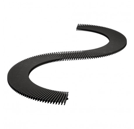 Переливная решетка Rewo (брашированное дерево), 130-245 х 14 х 34 мм, эбеновое дерево