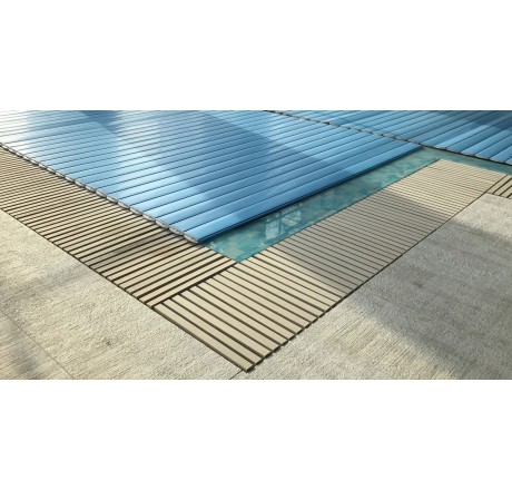 Переливная решетка Rewo (шлифованное дерево), 130-245 х 14 х 34 мм, гуатамбу