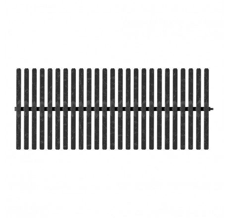 Переливная решетка Rewo (имитация камня), 130-245 х 14 х 34 мм, серый базальт