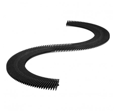 Переливная решетка Rewo (имитация камня), 130-245 х 14 х 34 мм, серый базальт