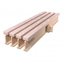 Переливная решетка Rewo (имитация камня), 130-245 х 14 х 34 мм, светлый мрамор