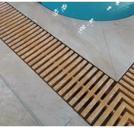 Переливная решетка Rewo (имитация камня), 130-245 х 14 х 34 мм, желтый оникс