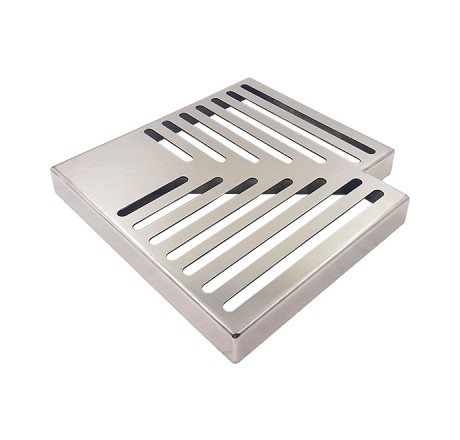 Элемент угловой 90 гр. для переливной решетки Xenozone 295-335х25-29 мм, AISI-304