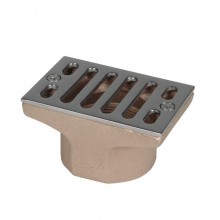 Выпуск переливного лотка 100x65 мм, 2" ВР Hugo Lahme (плитка) 