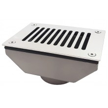 Выпуск переливного лотка Xenozone,150х100 мм AISI 316, плитка