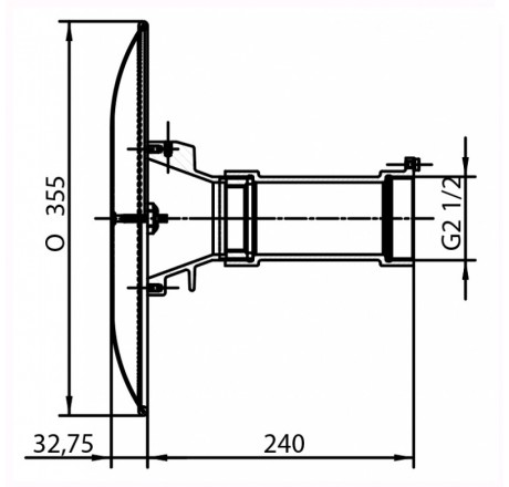 Водозабор FitStar DN 65, ВР 2 1/2", 350 мм, Бронза
