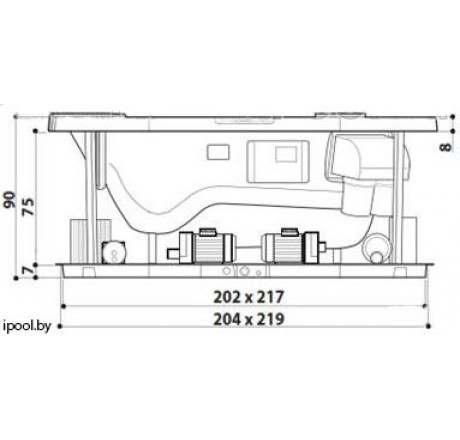 Jacuzzi СПА бассейн White 230x215x90см Santorini Pro Sound(без обшивки,с нагреват. 3кВт) Jacuzzi СПА бассейн White 230x215x90см Santorini Pro Sound(без обшивки,с нагреват. 3кВт)