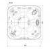 Jacuzzi СПА бассейн Platinum 213x213x91см J-345NEW(обрамлен. Roasted Chesnut)