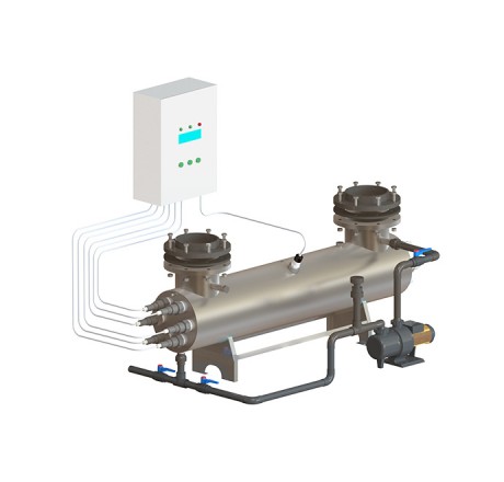 УФ-обеззараживатель УФУ-500 с блоком промывки и датчиком УФ, 2700 W