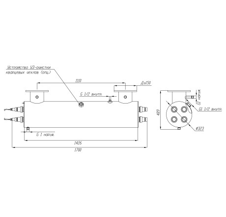 УФ-обеззараживатель УФУ-150, 1200 W