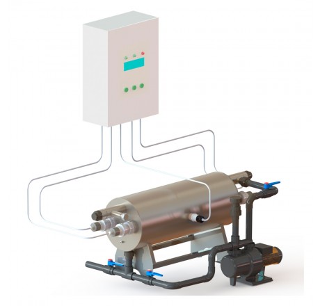 УФ-обеззараживатель УФУ-20 с блоком промывки и датчиком УФ, 120 W