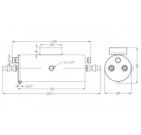 УФ-обеззараживатель УФУ-20 с ультразвуком, 120 W