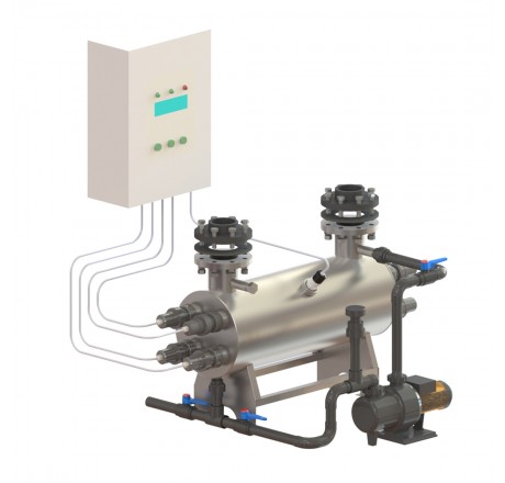 УФ-обеззараживатель УФУ-50 с блоком промывки и датчиком УФ, 240 W