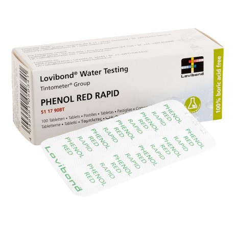 Таблетки для тестера pH Phenol Red, 100шт
